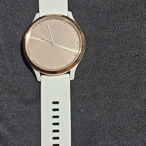Garmin White and Gold Smartwatch